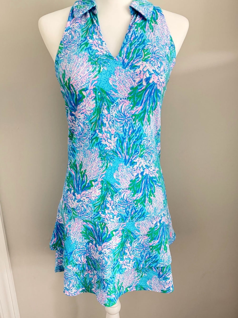 NWT LILLY PULITZER  LUXLETIC DANIA DRESS *LAS OLAS AQUA * UPF 50+ - Picture 5 of 9